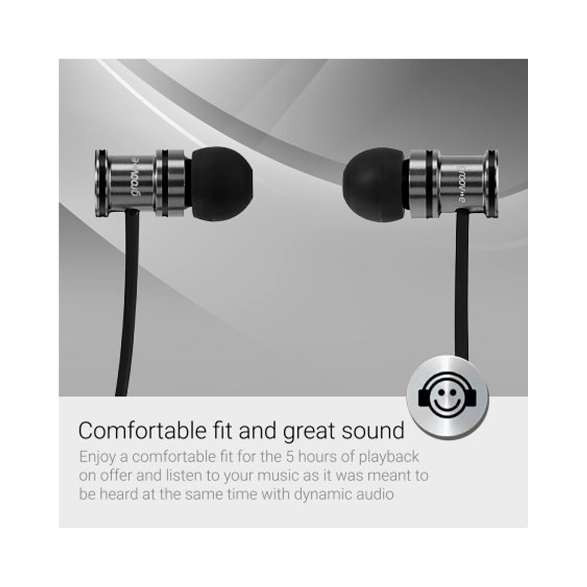 Groov-e Bluetooth Earphones Boom Buds - Black