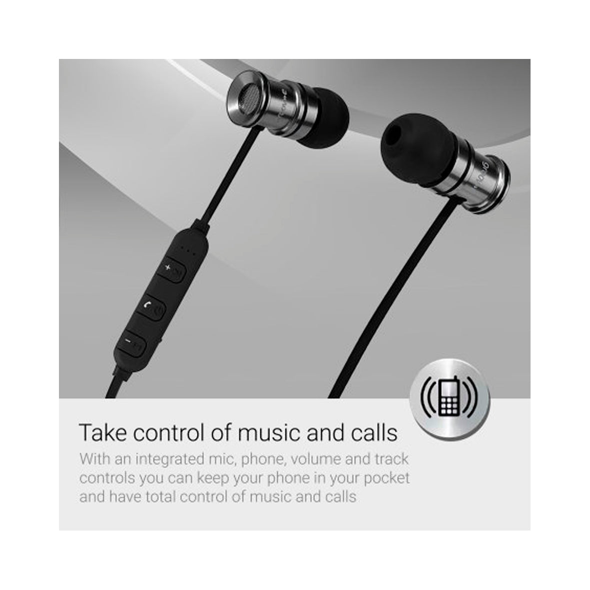 Groov-e Bluetooth Earphones Boom Buds - Black