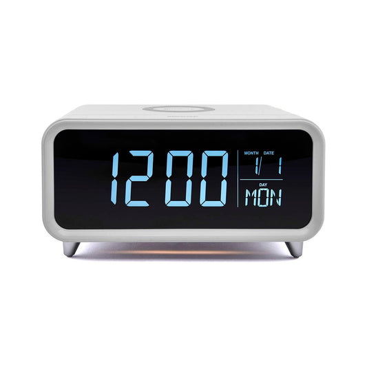 Groov-e - Athenea - Alarm Clock with Wireless Charging & Night Light