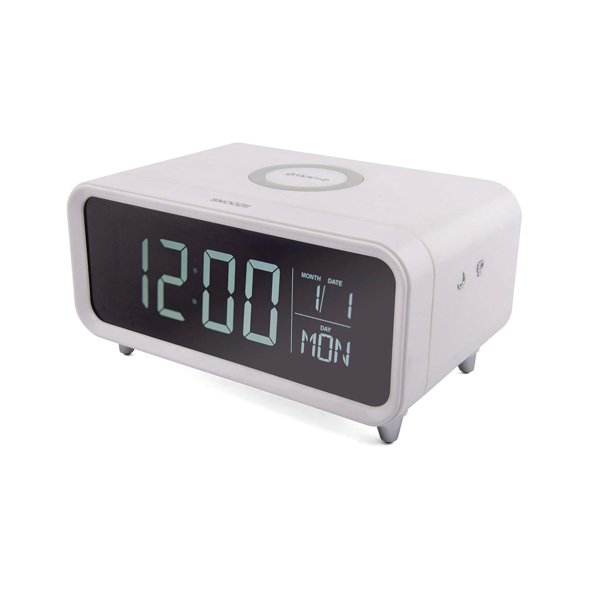 Groov-e - Athenea - Alarm Clock with Wireless Charging & Night Light