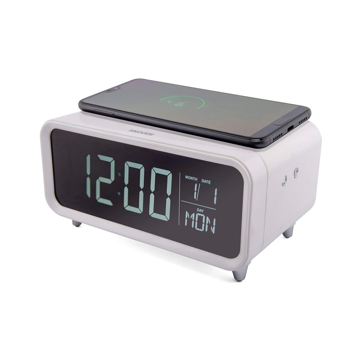 Groov-e - Athenea - Alarm Clock with Wireless Charging & Night Light
