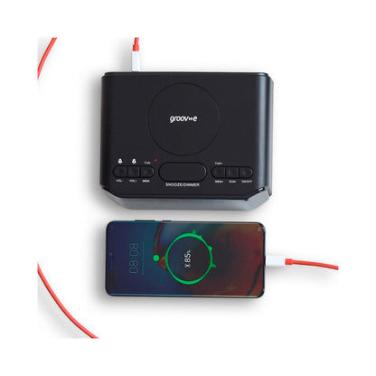 Groov-e - Atlas Radio Alarm Clock and Wireless Charging