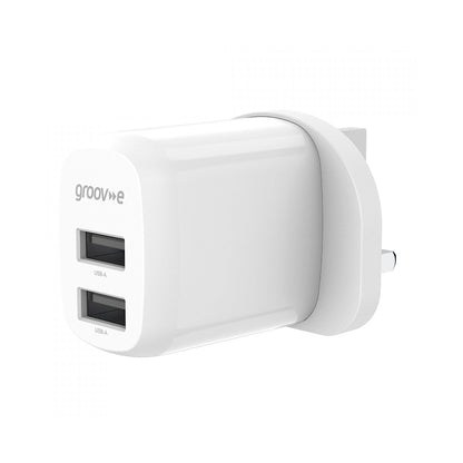Groov-e - Dual Usb Charger 12W