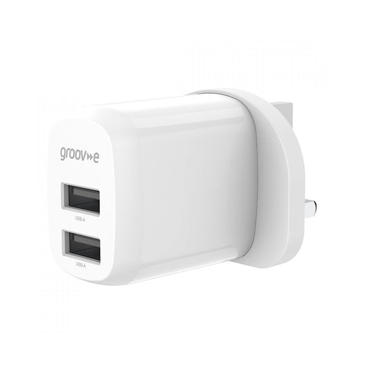 Groov-e - Dual Usb Charger 12W