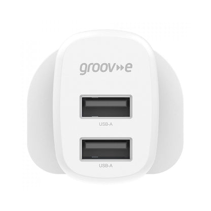 Groov-e - Dual Usb Charger 12W