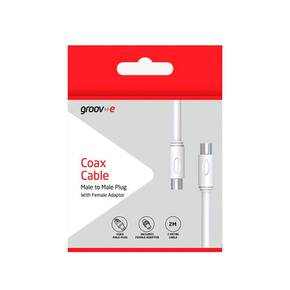 Groove - Coax Cable - Male to Male - 2m - White