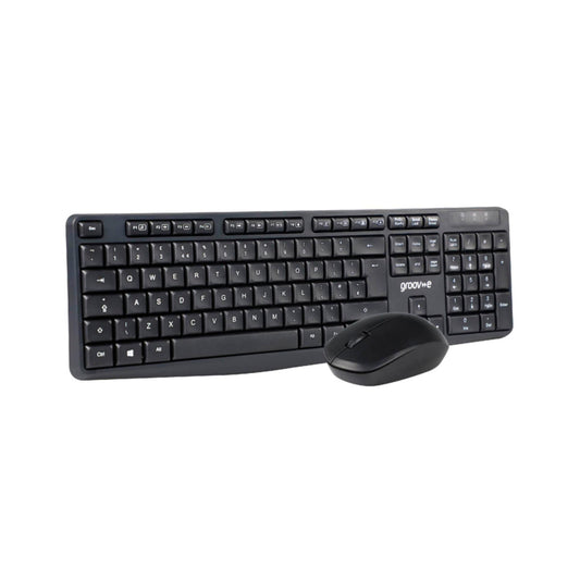 Groov-e - Wireless Full Size Keyboard and Mouse Set - Black