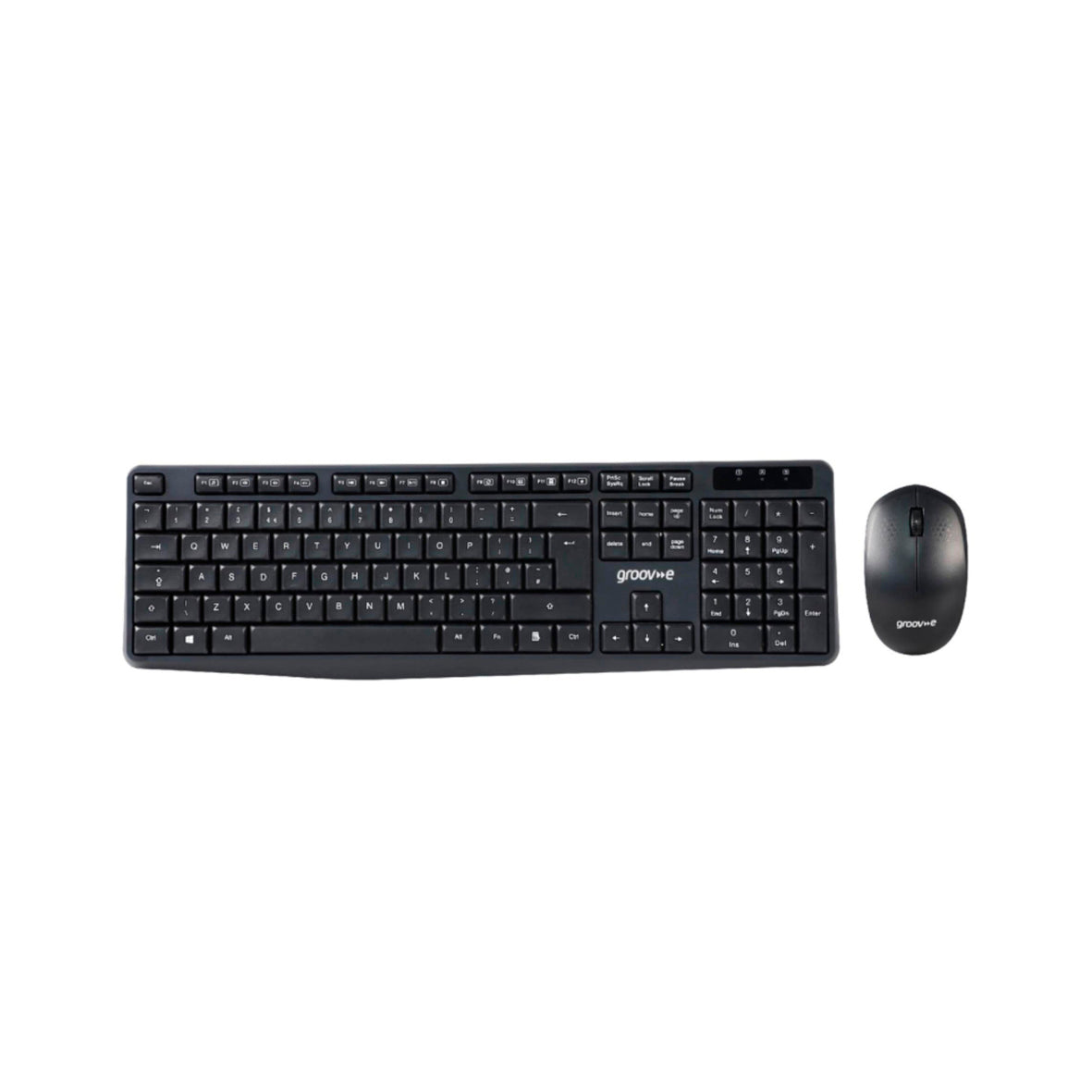 Groov-e - Wireless Full Size Keyboard and Mouse Set - Black