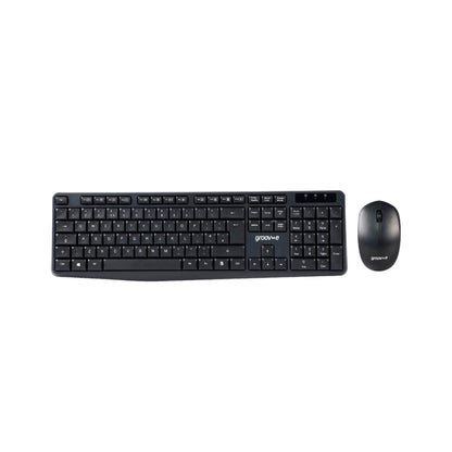 Groov-e - Wireless Full Size Keyboard and Mouse Set - Black