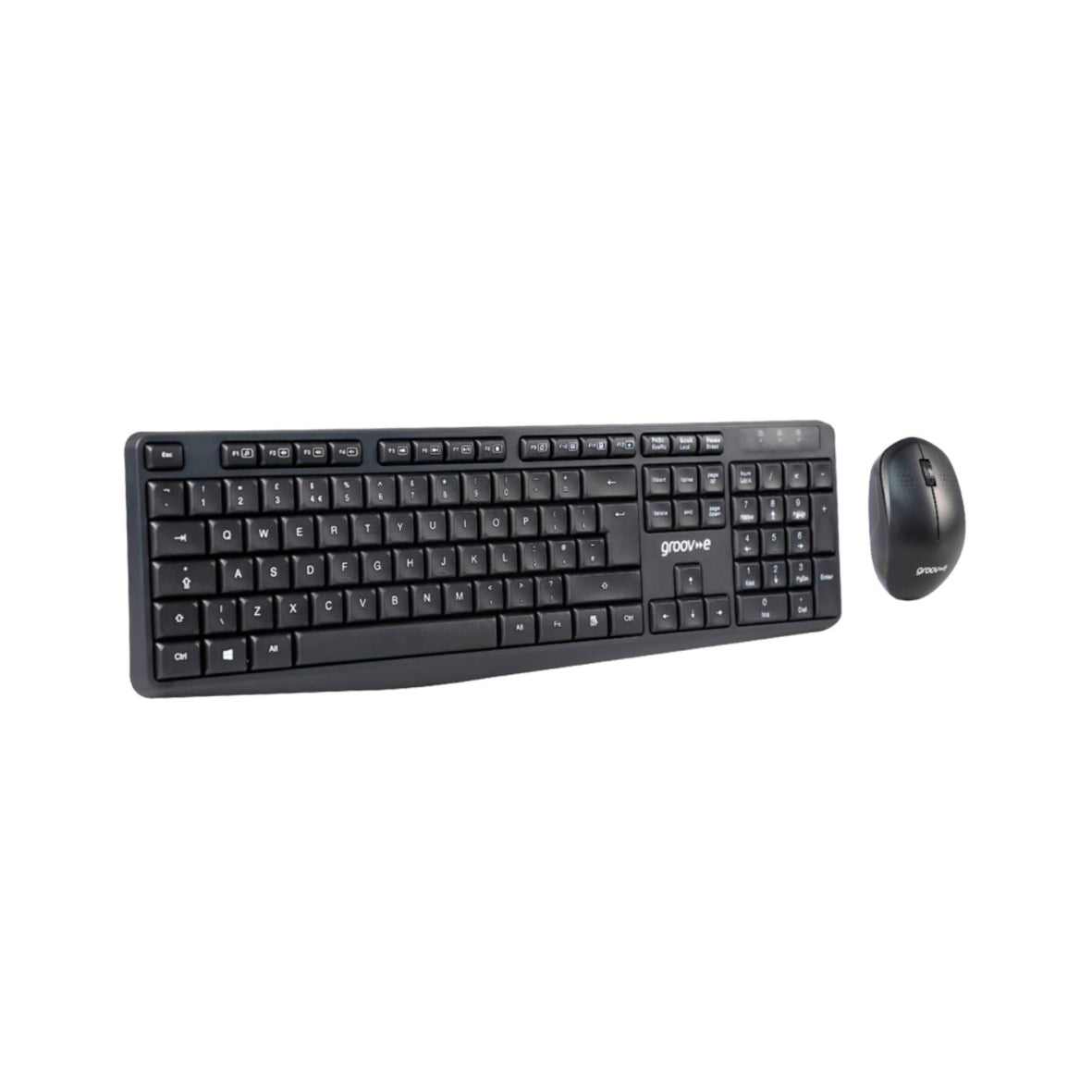 Groov-e - Wireless Full Size Keyboard and Mouse Set - Black