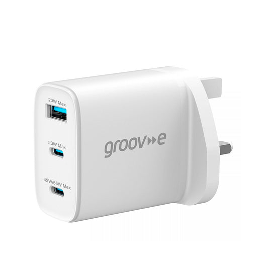 Groov-e - 65W PD 2x USB-C and 1x USB-A Plug