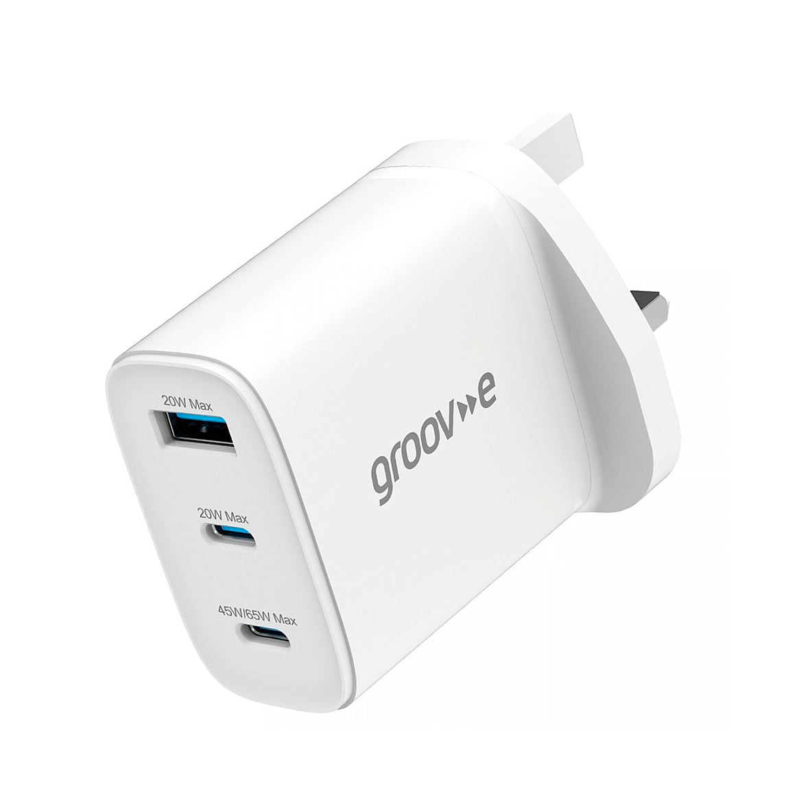 Groov-e - 65W PD 2x USB-C and 1x USB-A Plug