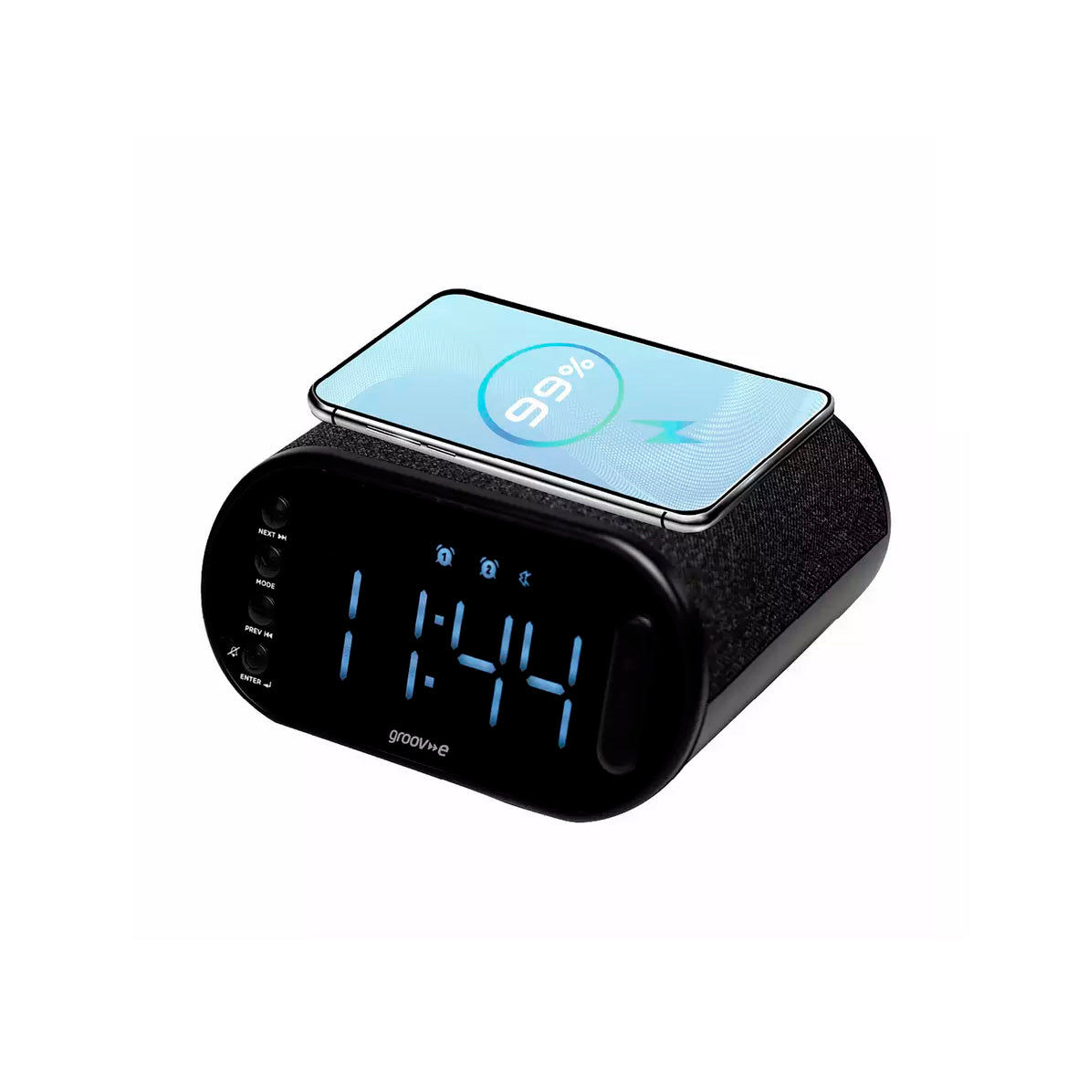 Groov-e - Atlas II Radio Alarm Clock and Wireless Charging