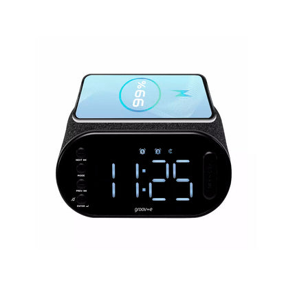 Groov-e - Atlas II Radio Alarm Clock and Wireless Charging