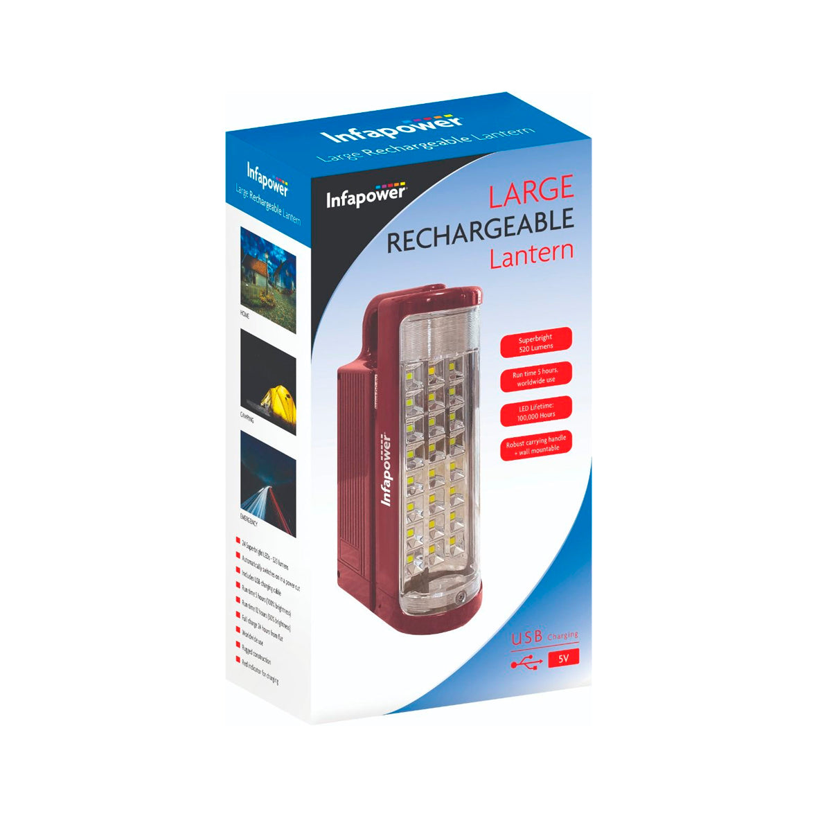 Infrapower - Large Rechargeable Lantern LED