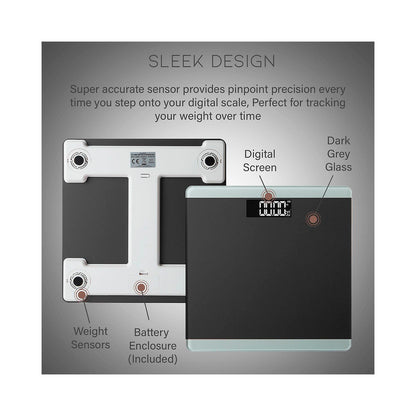 Aquarius - 3 in 1 Digital Bathroom Weighing Scales with Step-On Technology
