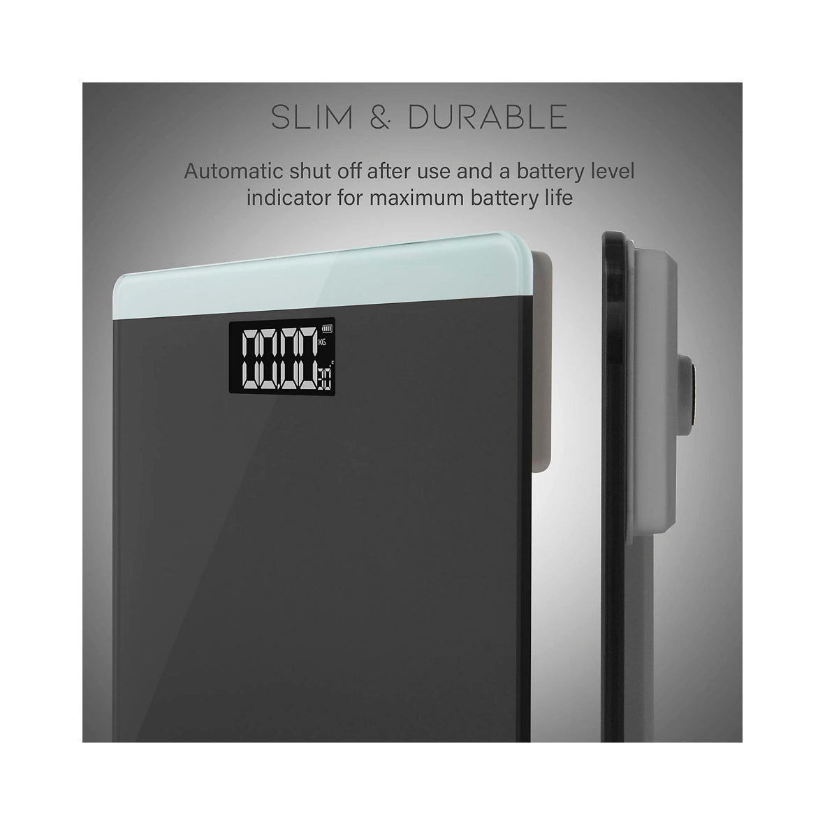 Aquarius - 3 in 1 Digital Bathroom Weighing Scales with Step-On Technology