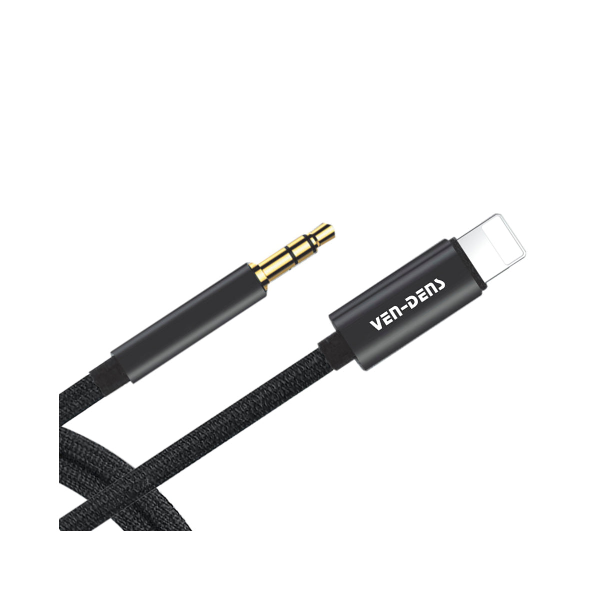 Ven-dens - 1M - Lightning To AUX Cable - Black