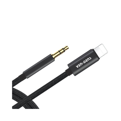 Ven-dens - 1M - Lightning To AUX Cable - Black