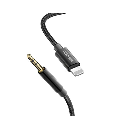 Ven-dens - 1M - Lightning To AUX Cable - Black