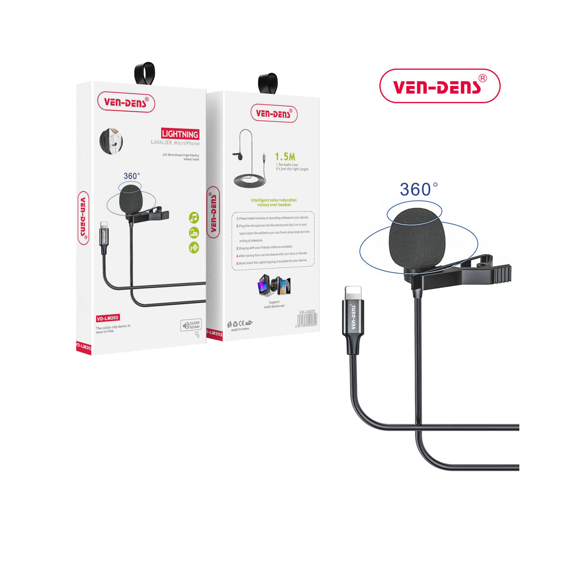 Ven-Dens - Clip On Microphone - Lightning