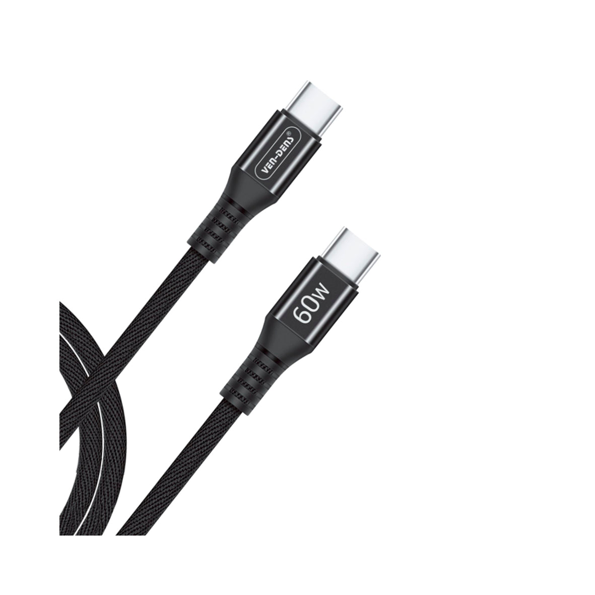 Ven-Dens - Type C to C 60w Nylon Black
