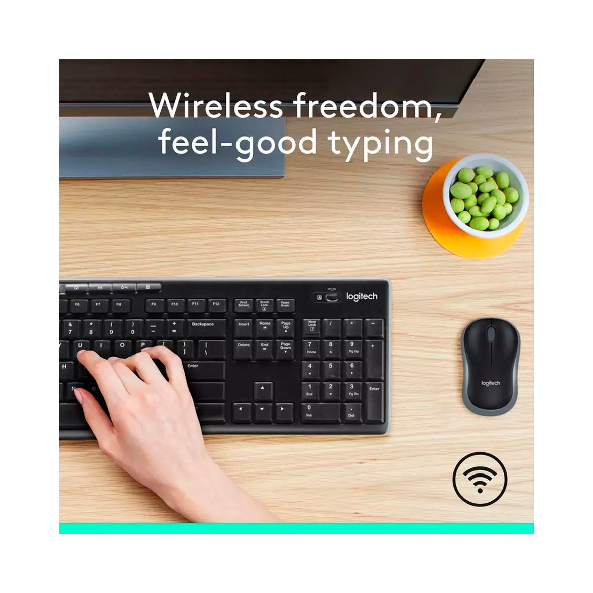 Logitech - Wireless Combo MK270 Keyboard And Mouse
