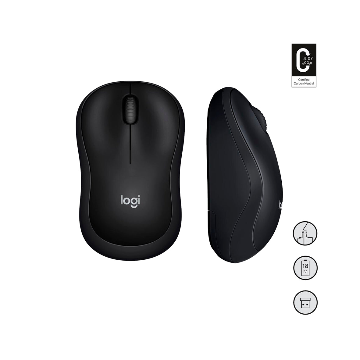 Logitech - SILENT Wireless Mouse M220 - Charcoal