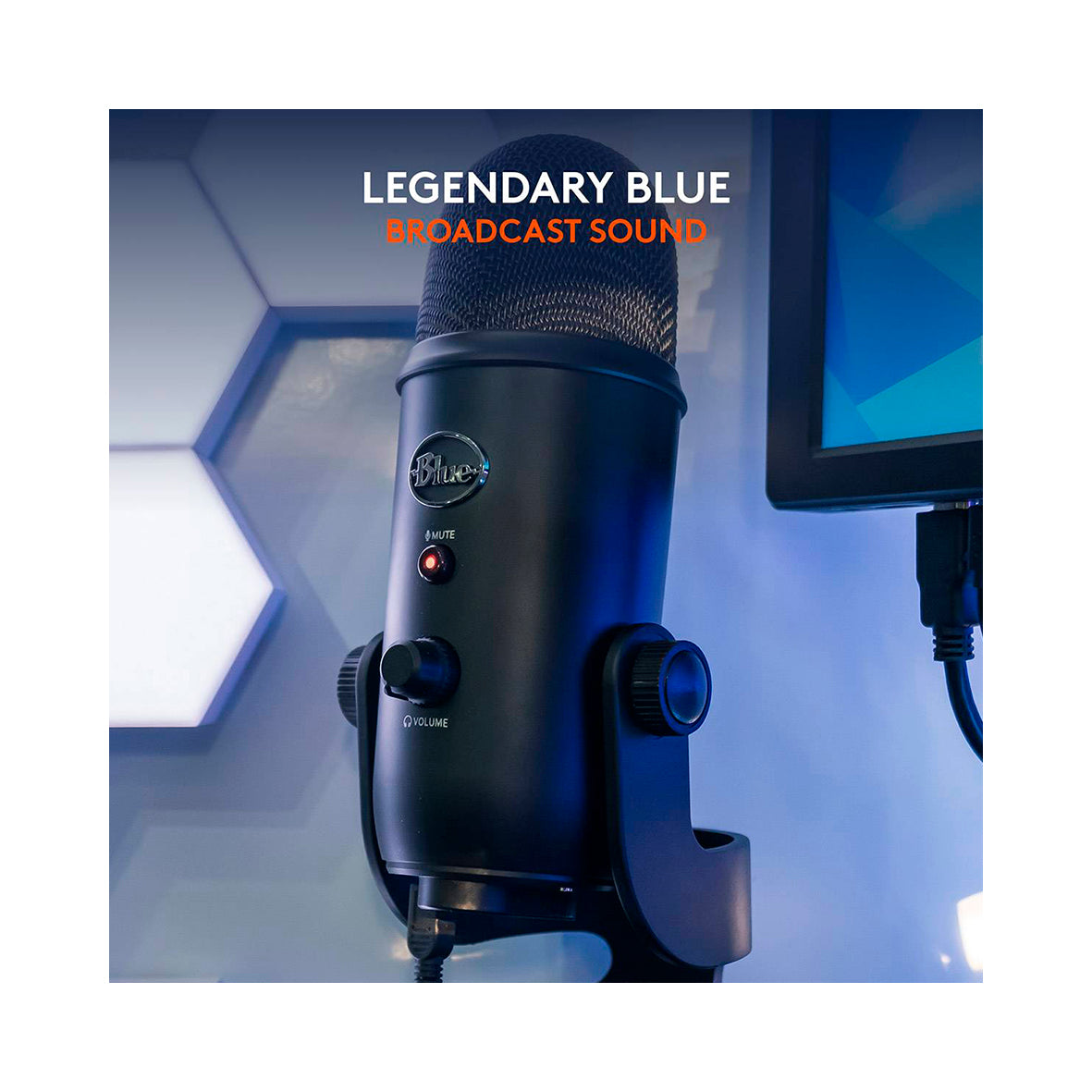 Logitech - Blue Yeti USB Mic Blackout EMEA  - Black