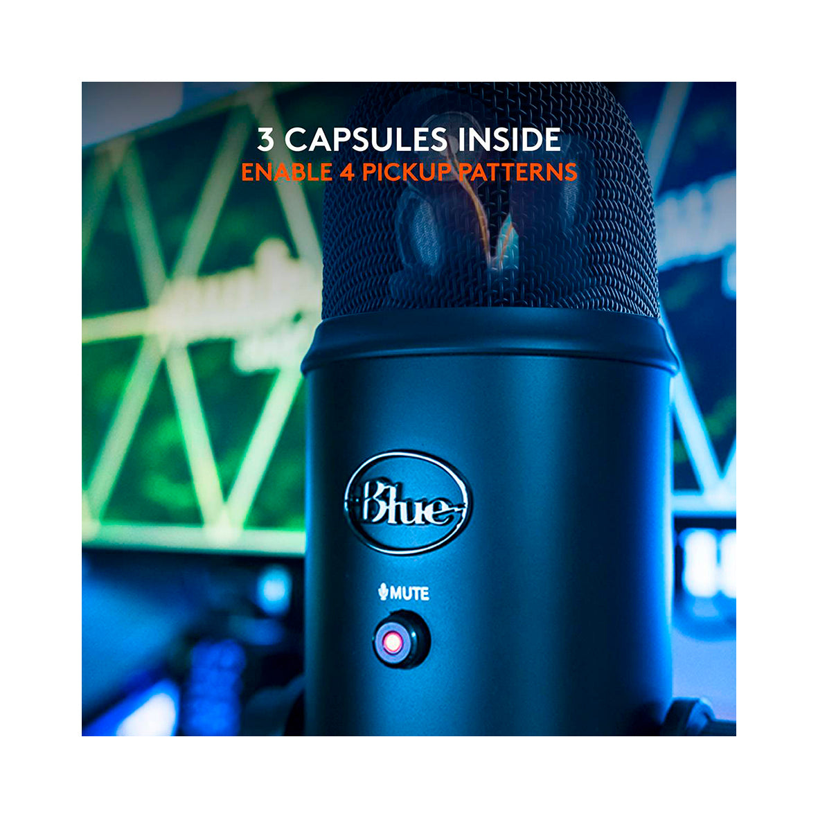 Logitech - Blue Yeti USB Mic Blackout EMEA  - Black
