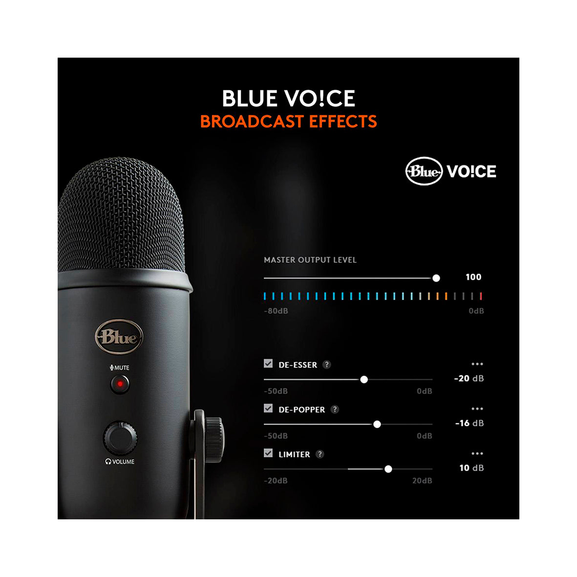 Logitech - Blue Yeti USB Mic Blackout EMEA  - Black