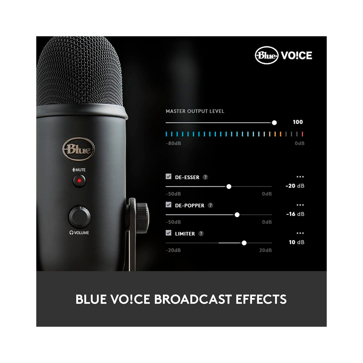 Logitech - Blue Yeti USB Mic Blackout EMEA  - Silver
