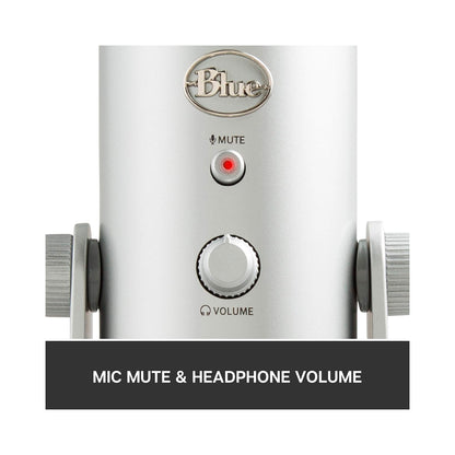 Logitech - Blue Yeti USB Mic Blackout EMEA  - Silver