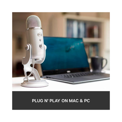 Logitech - Blue Yeti USB Mic Blackout EMEA  - Silver