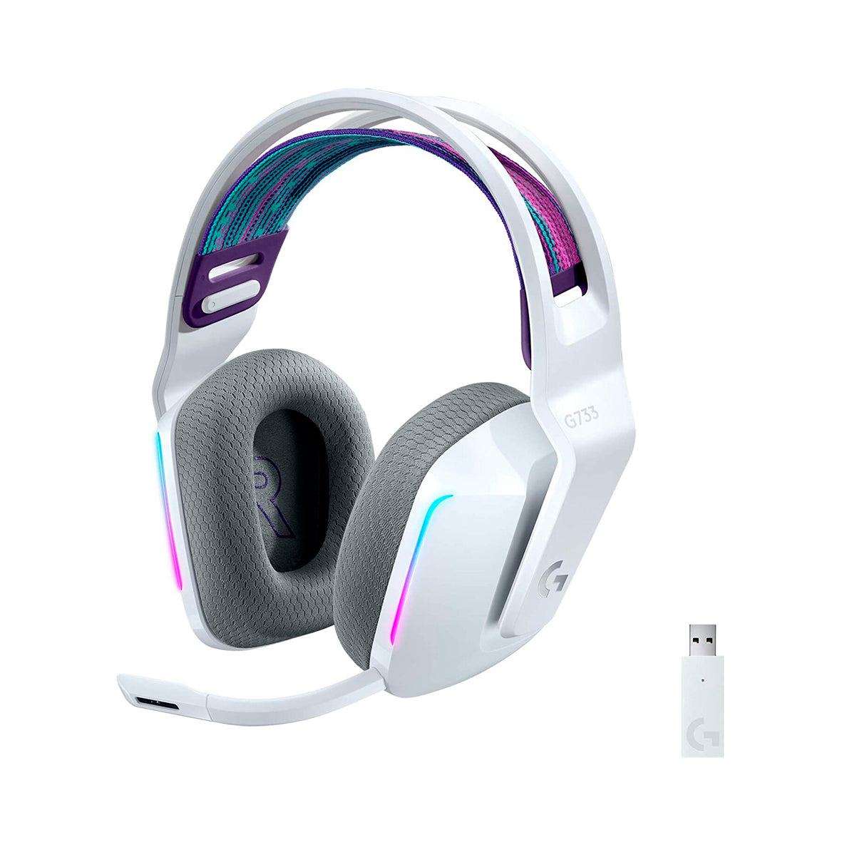 Logitech - G733 Wireless Gaming Headset - White