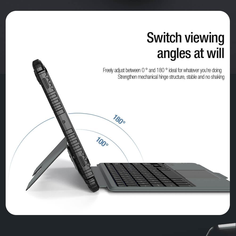 Nillkin - Camshield Bluetooth Keyboard Cover Compatible with Tab S9 11" - Black