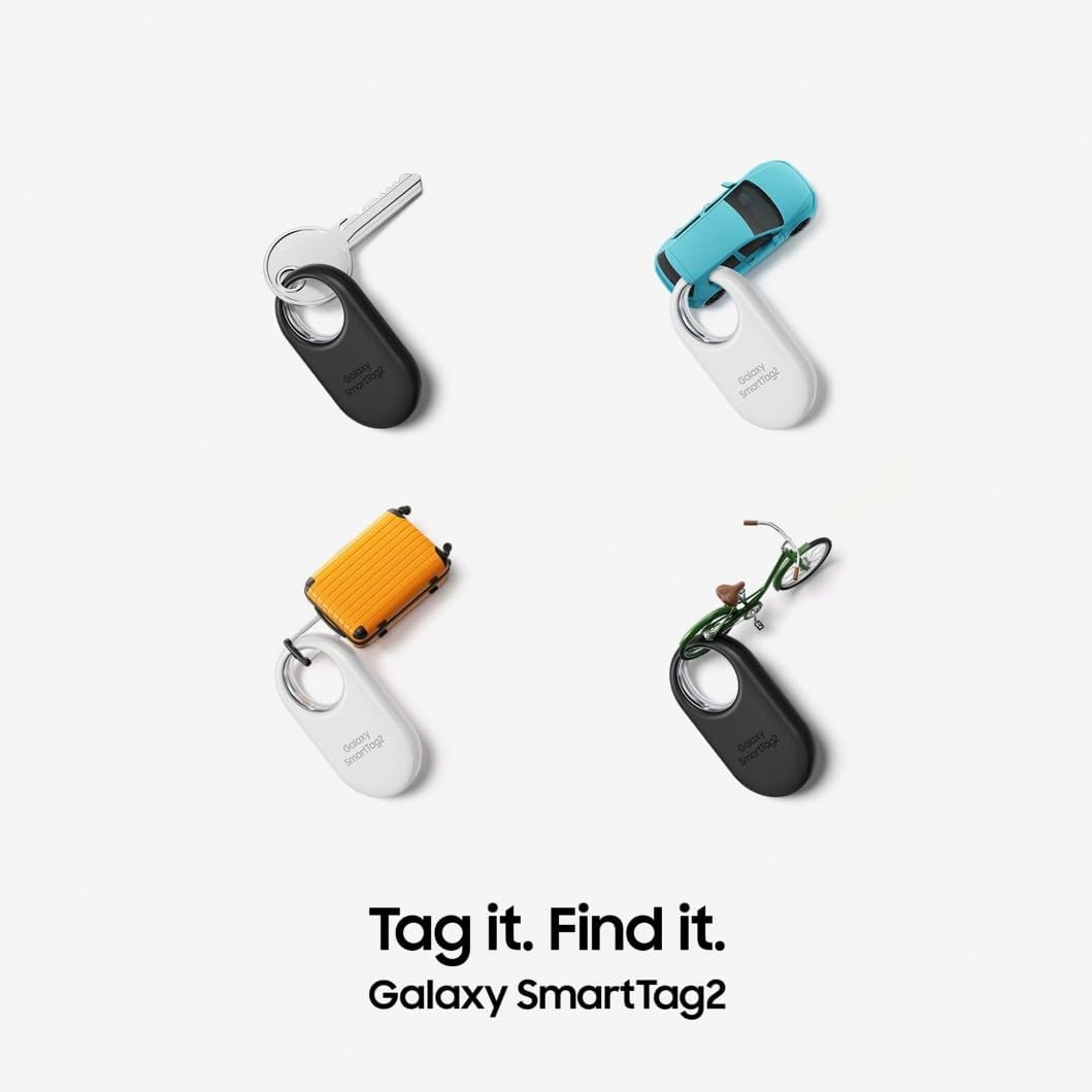 Samsung - Galaxy SmartTag2 4 Pack Black & White