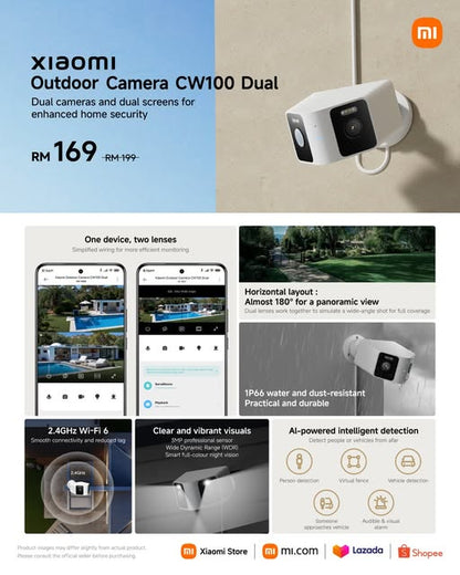 Xiaomi - Outdoor Camera CW100 Dual