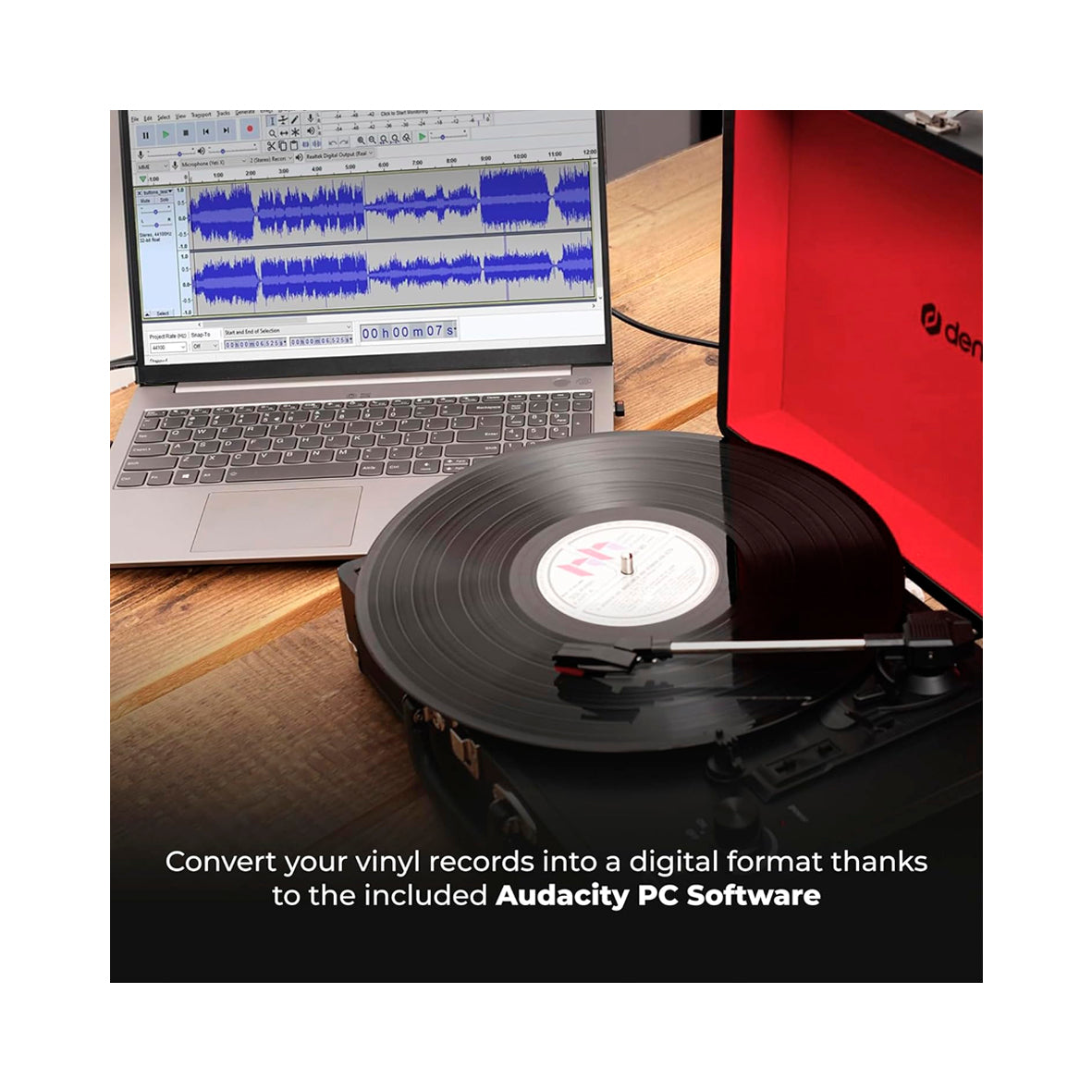 Denver - Portable Turntable VPL-120B Black