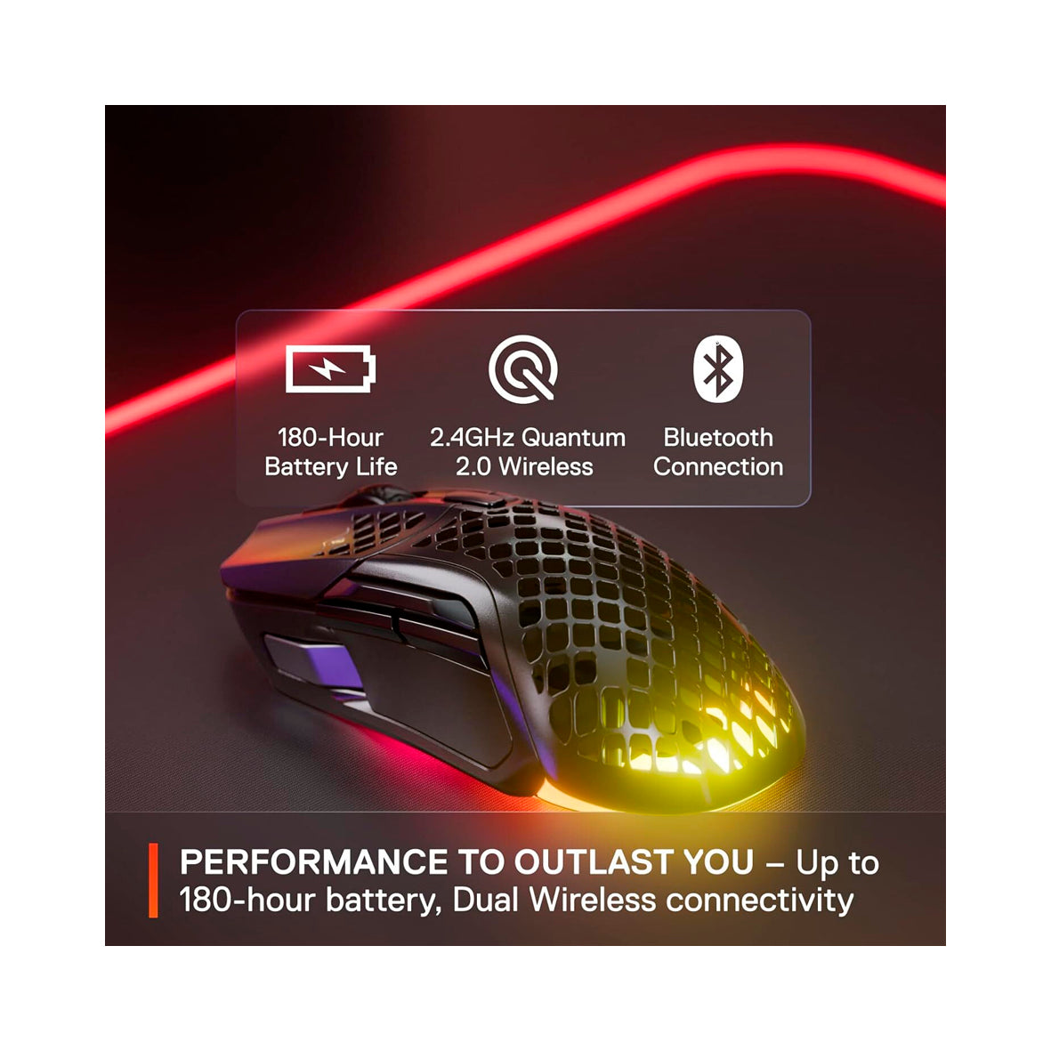 SteelSeries - Aerox 5 Wireless Gaming Mouse - Black