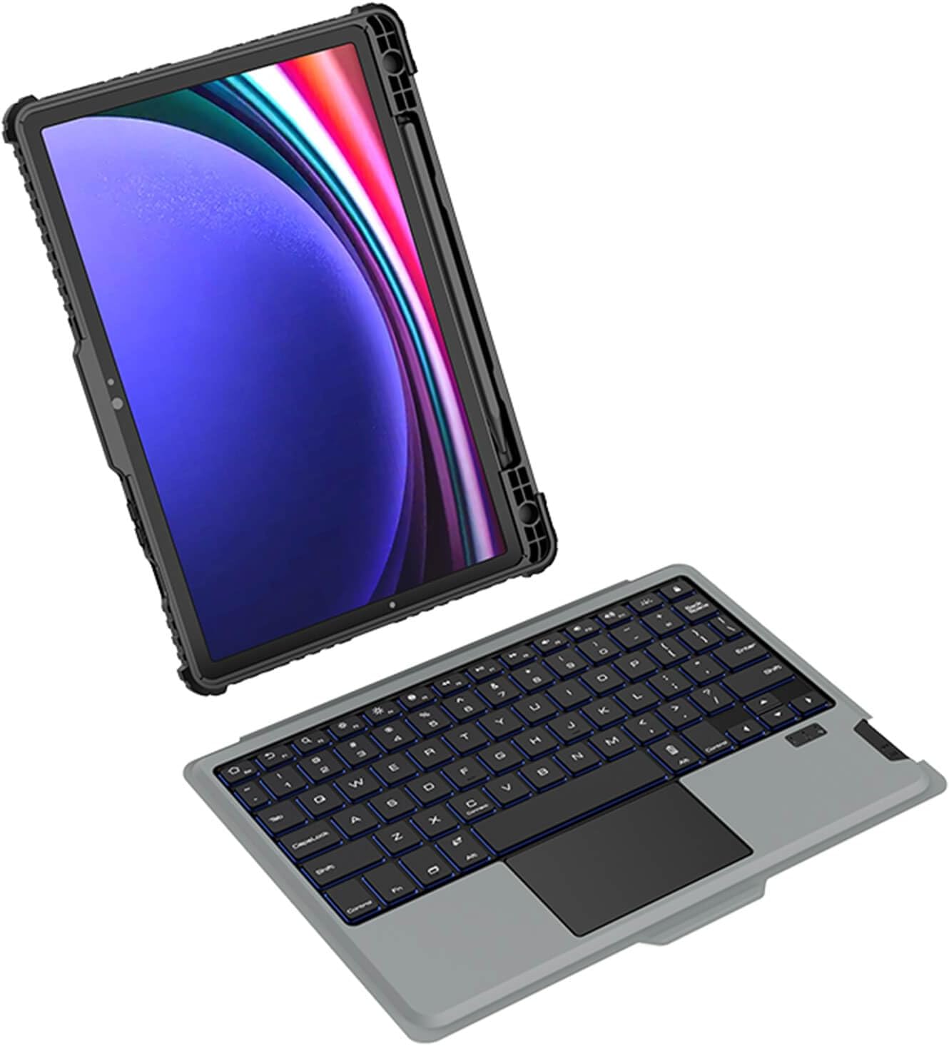 Nillkin - Camshield Bluetooth Keyboard Cover Compatible with Tab S9 11" - Black