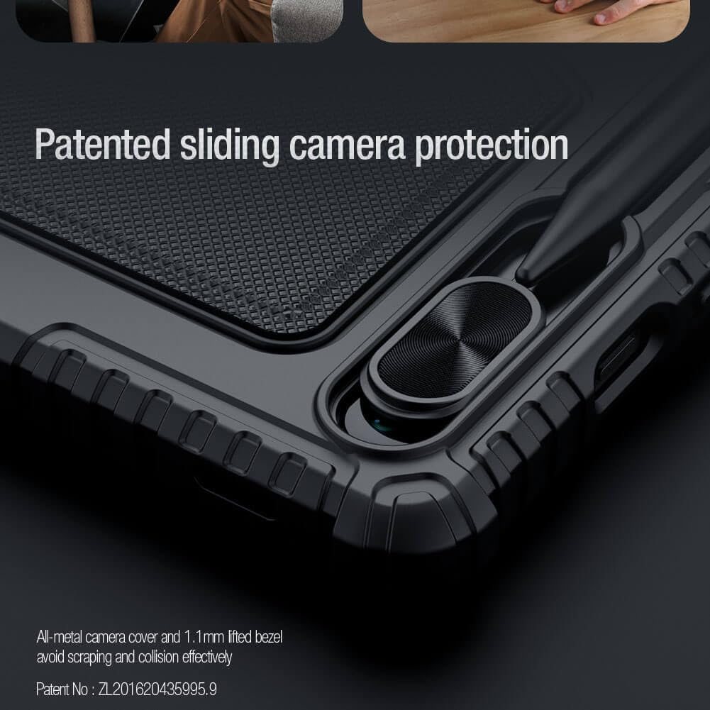 Nillkin - Camshield Bluetooth Keyboard Cover Compatible with Tab S9 11" - Black