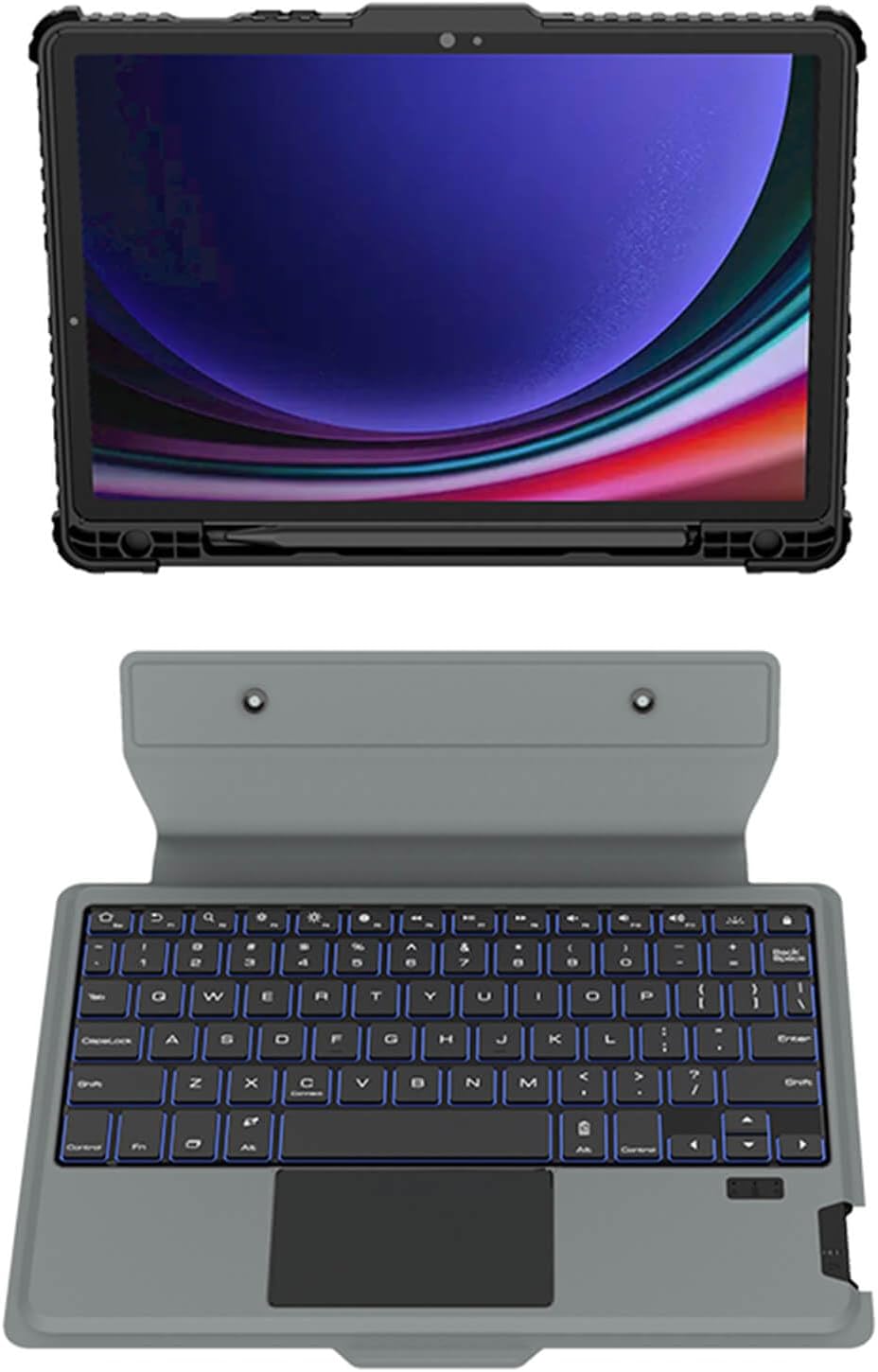 Nillkin - Camshield Bluetooth Keyboard Cover Compatible with Tab S9 11" - Black