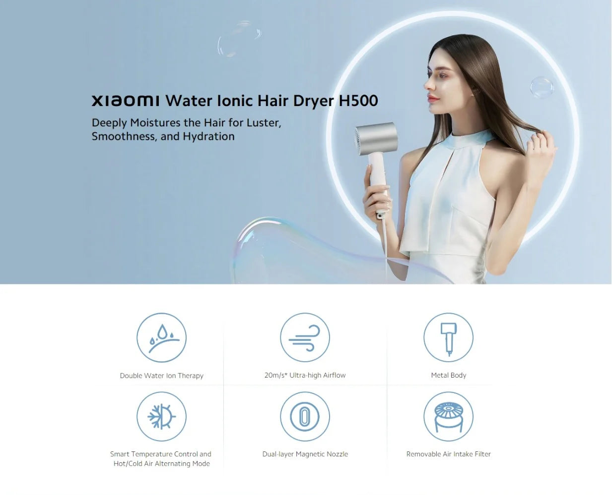 Xiaomi - Water Ionic Hair Dryer H500