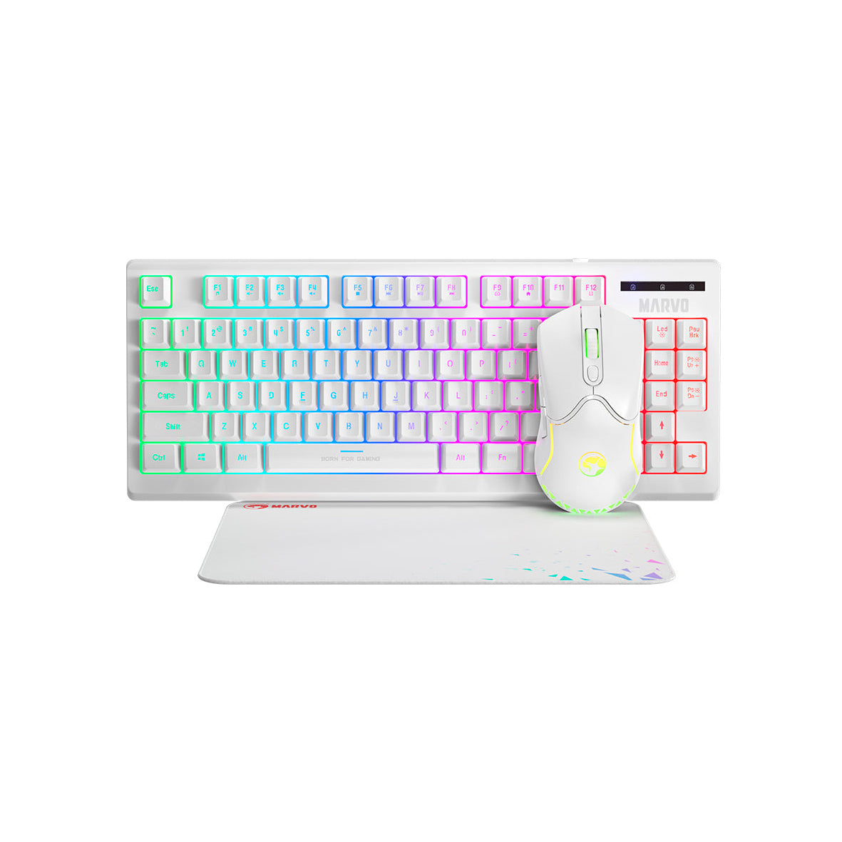 Marvo - Scorpion CM310 Loot 30 Keyboard & Mouse RGB - White