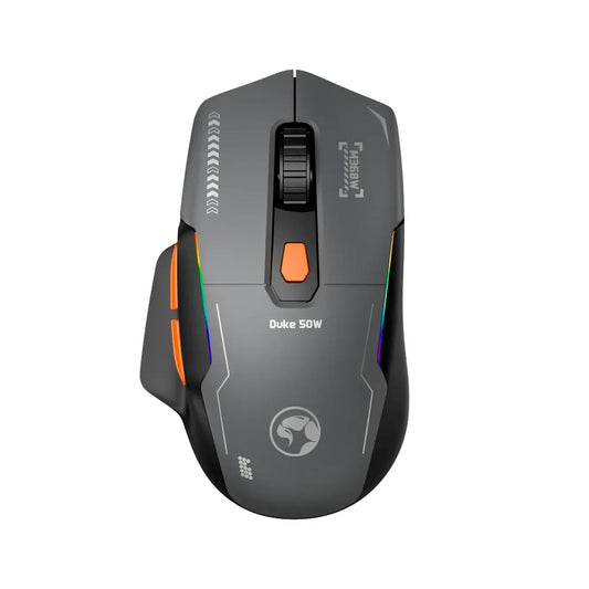 Marvo - Scorpion M368W Duke 50W Wireless Mouse - Black/Orange