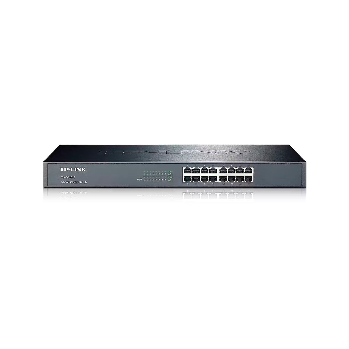 Tp-Link - 16-Port Gigabit Unmanaged Rackmount Switch TL-SG1016 - Charcoal