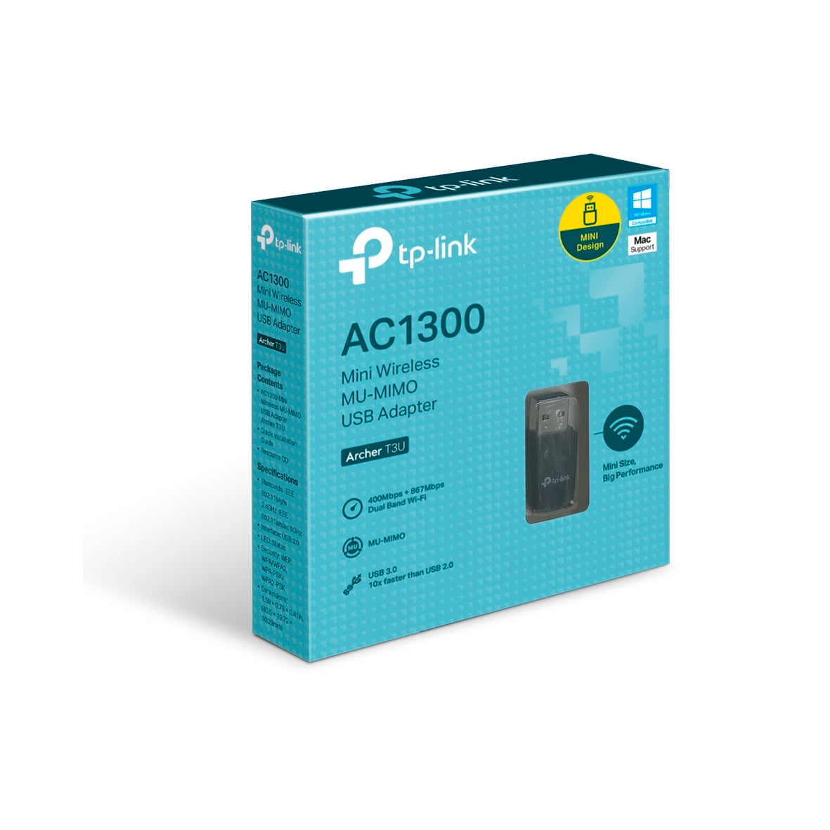TP-Link - AC1300 Mini Wireless MU-MIMO USB Adapter Archer T3U