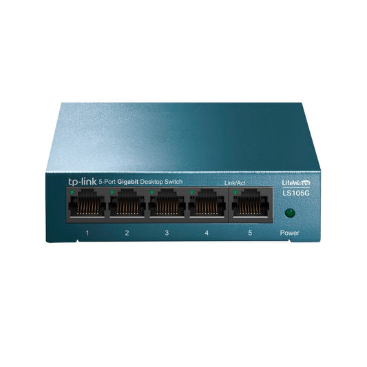 Tp-Link - LiteWave 5-Port Gigabit Desktop Switch LS105G - Blue