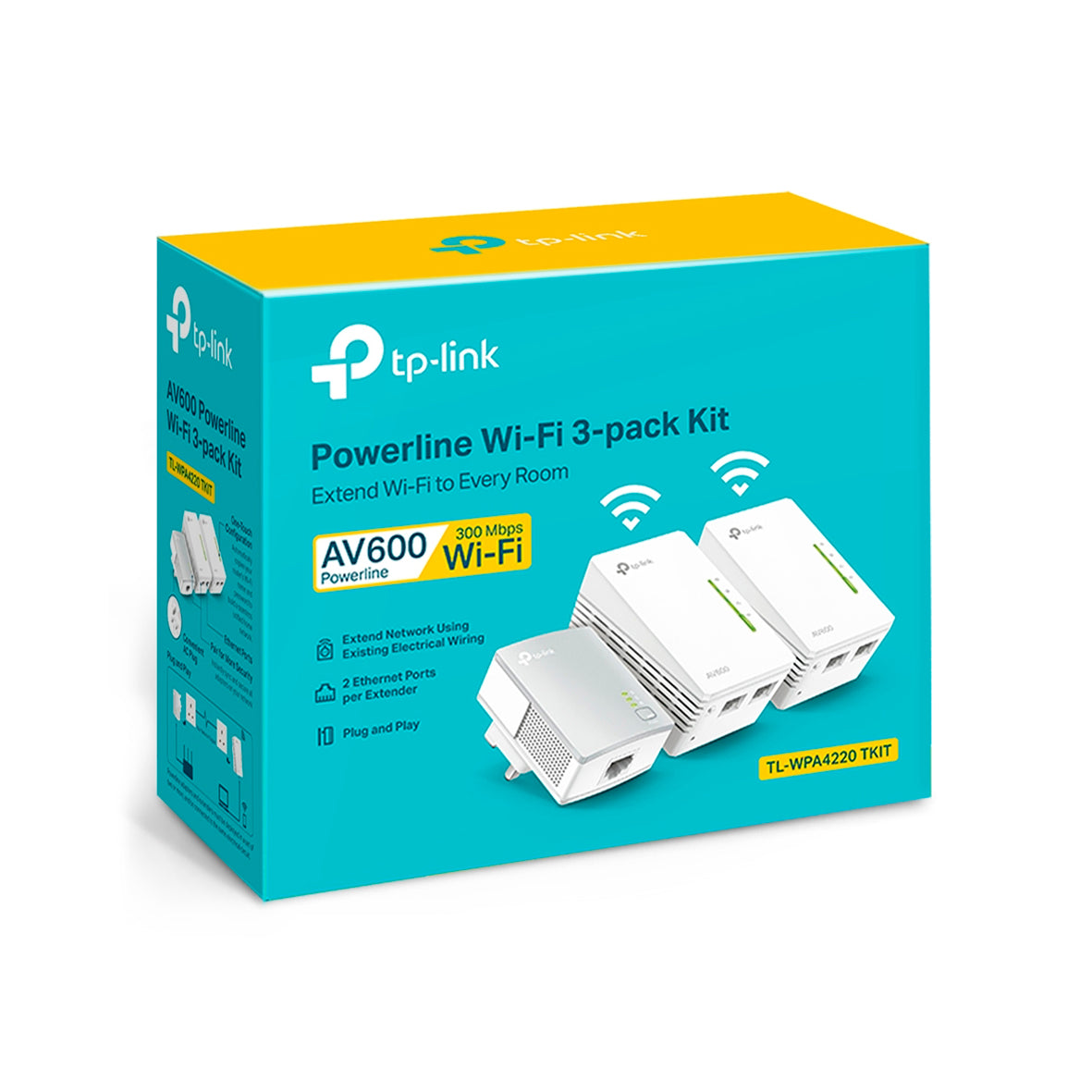 Tp-Link - Powerline Adaptor WiFi Extender 3-Pack Kit  - White